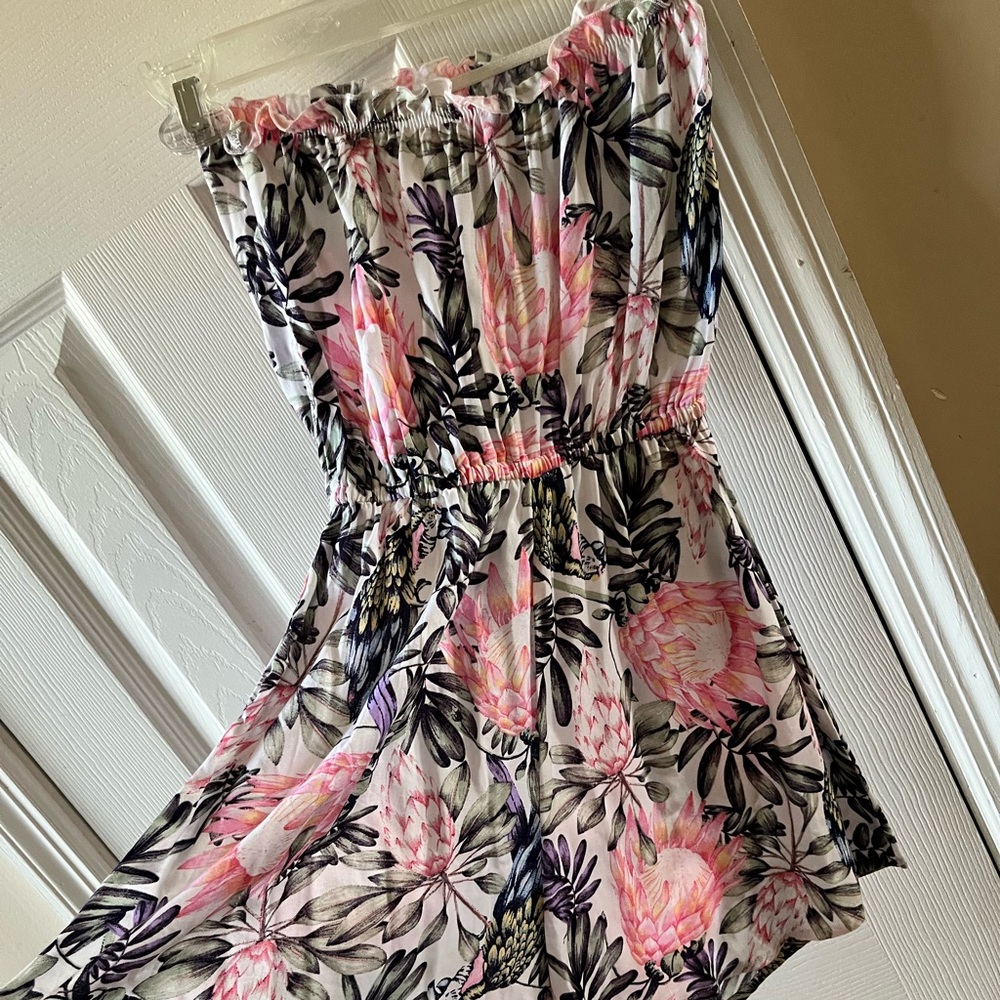 Strapless, H&M floral romper